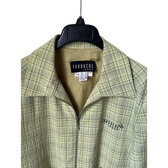 VTG Farouche Sport Golf Embroidered Green Full Zip Jacket Size 10 - Picture 6 of 9